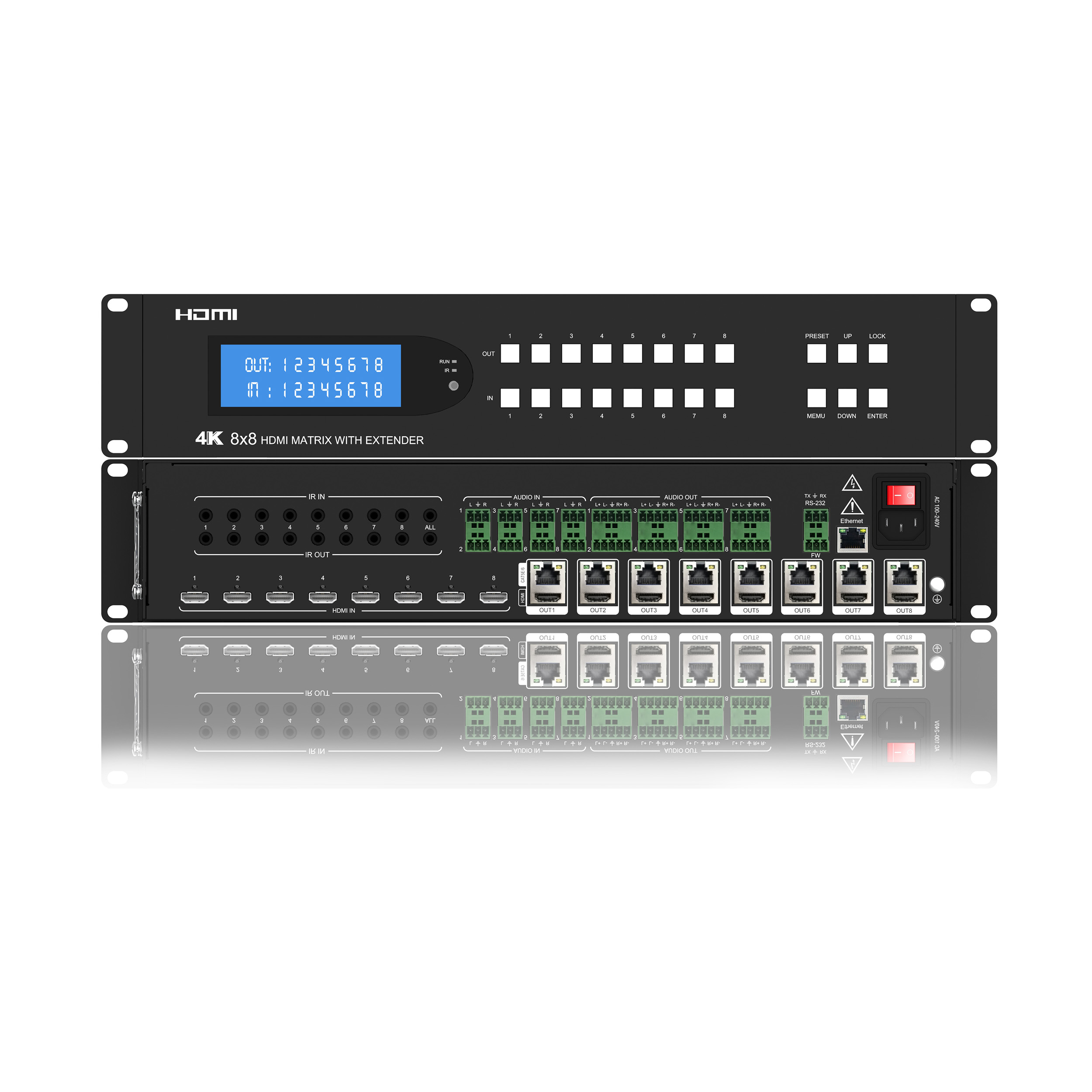 8x8 HDMI Matrix Extender- Support 70M 4K@60HZ 4:4:4