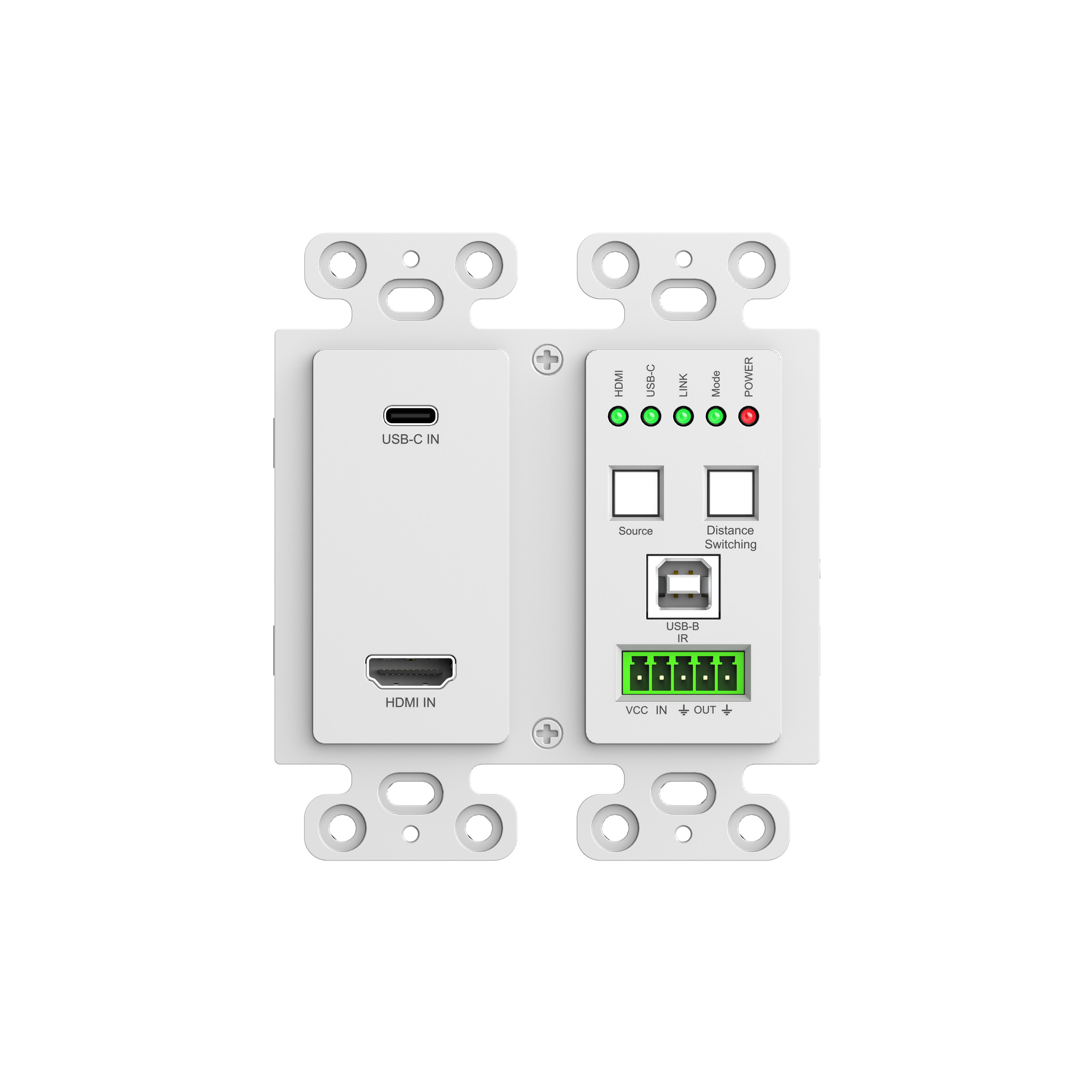 HDBaseT™ USB Wallplate Extender-150m 1080P;100m 4K